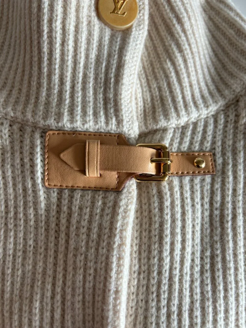 Louis Vuitton Cardigan Sweater, Size S (roomy, S/M fit) Wool Cashmere